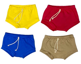 Kids Shorts: Baby and Toddler Solid Colors French Terry Fabric