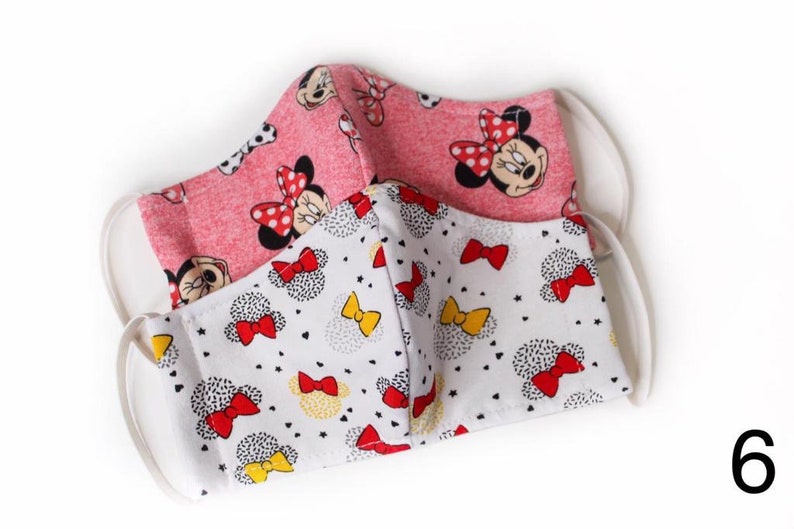Kids face mask Minnie & Mickey face mask Ships in 1 day 6