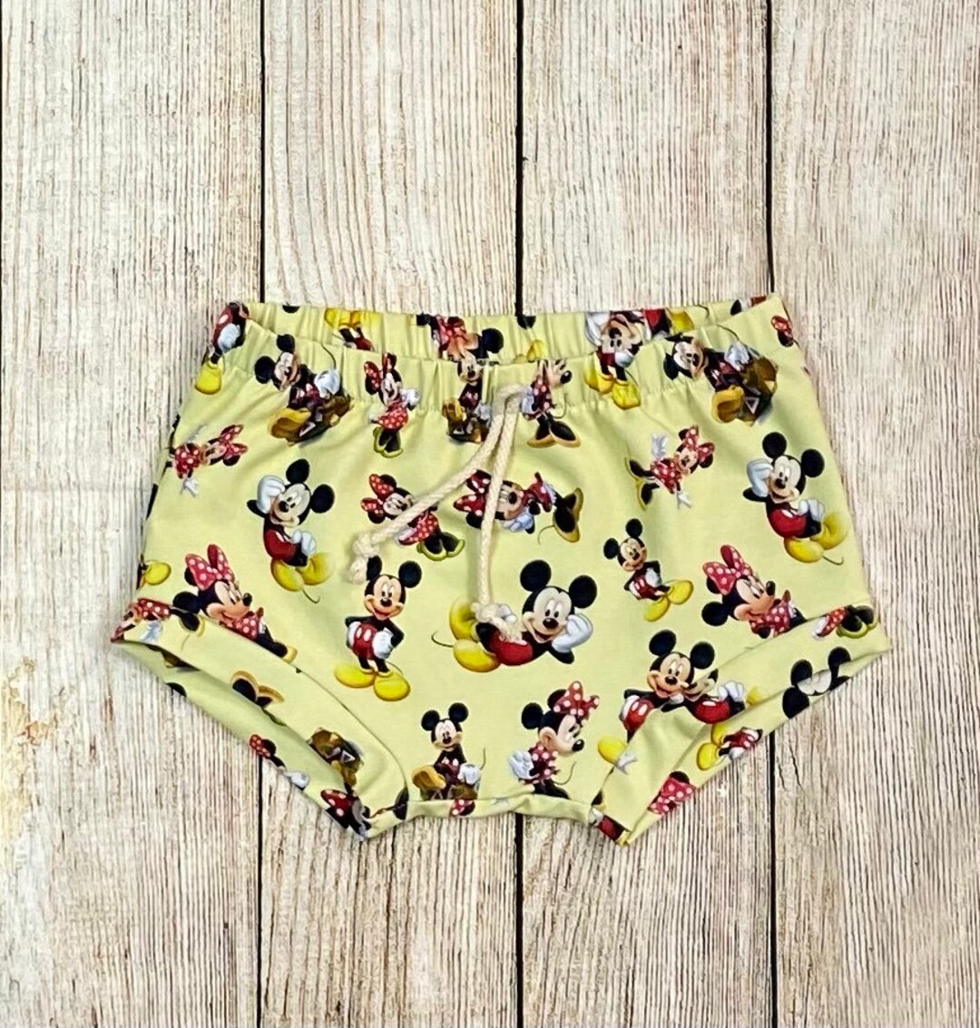 Babyhug Disney Cotton Knit Shorts with Minnie Mouse Graphics- Pink main image 0