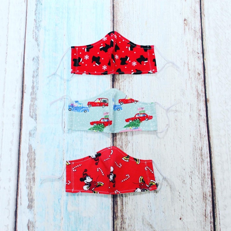 Kids face mask Minnie & Mickey face mask Ships in 1 day Christmas set of 3