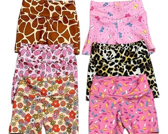 Girls Bike Shorts – Stretchy Printed Styles for Toddlers, Teens