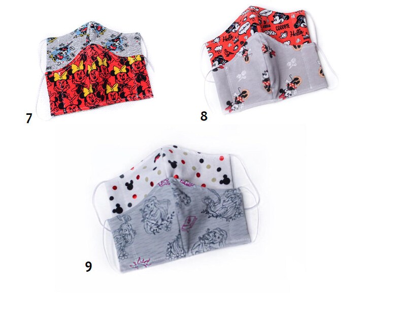Kids face mask Minnie & Mickey face mask Ships in 1 day image 5