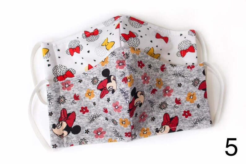 Kids face mask Minnie & Mickey face mask Ships in 1 day 5
