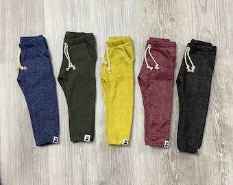 Kids Joggers Pants NB-8Y French Terry Fabric Baby & Toddler