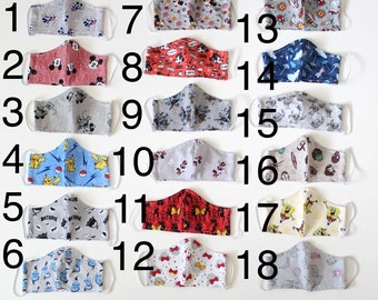 Kids face Mask, Mickey & Minnie Mouse, Ships In One Day, Two layers,  girl and boy toddlers, Disney face mask, children face mask, comfy