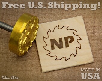Custom Initial Branding Iron – 2in Brass Wood or Leather Stamp