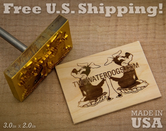 Branding Iron 3in X 2in Custom Designed for Wood or Leather Stamp 