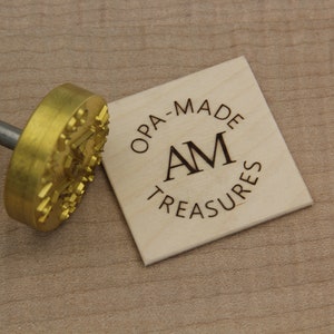 Branding Iron 2in Round Custom Text w/Initials for Wood or Leather Stamp image 8