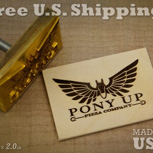 Branding Iron - 3in x 2in Custom Artwork for Wood or Leather Stamp