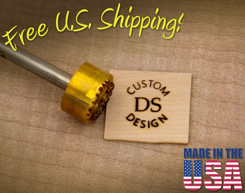 Branding Iron 1 Round Custom Text W Initials For Wood Image 0 1