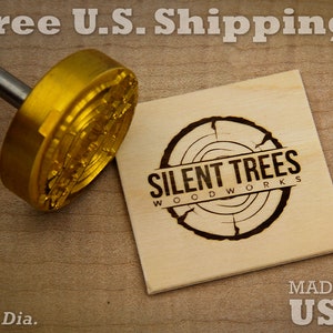 Branding Iron - 2in Round Custom Artwork for Wood or Leather Stamp