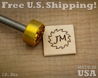 Custom Initial Branding Iron – 1in Brass Wood/Leather Stamp
