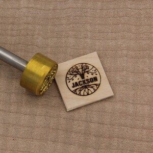 Branding Iron 1in Round Custom Designed for Wood or Leather Stamp image 3