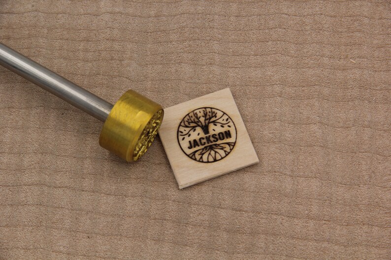 Branding Iron 1in Round Custom Designed for Wood or Leather Stamp image 3