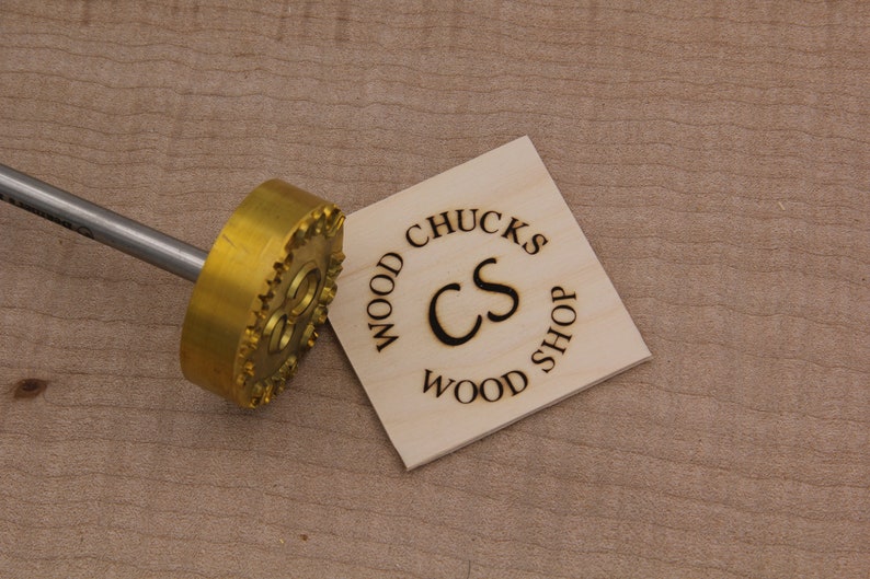 Branding Iron 2in Round Custom Text w/Initials for Wood or Leather Stamp image 4