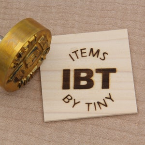 Branding Iron 2in Round Custom Text w/Initials for Wood or Leather Stamp image 3