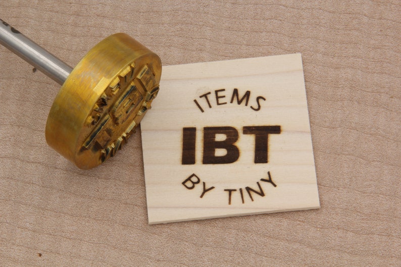 Branding Iron 2in Round Custom Text w/Initials for Wood or Leather Stamp image 3