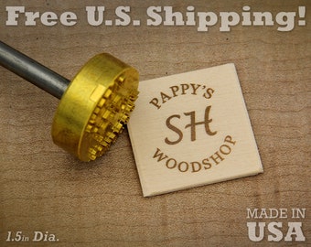 Custom Branding Iron – 1.5in Brass Stamp for Wood or Leather