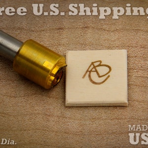 Branding Iron - 1/2in Round Custom Artwork for Wood or Leather Stamp