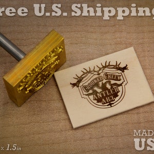 Branding Iron - 2in x 1.5in Custom Artwork for Wood or Leather Stamp
