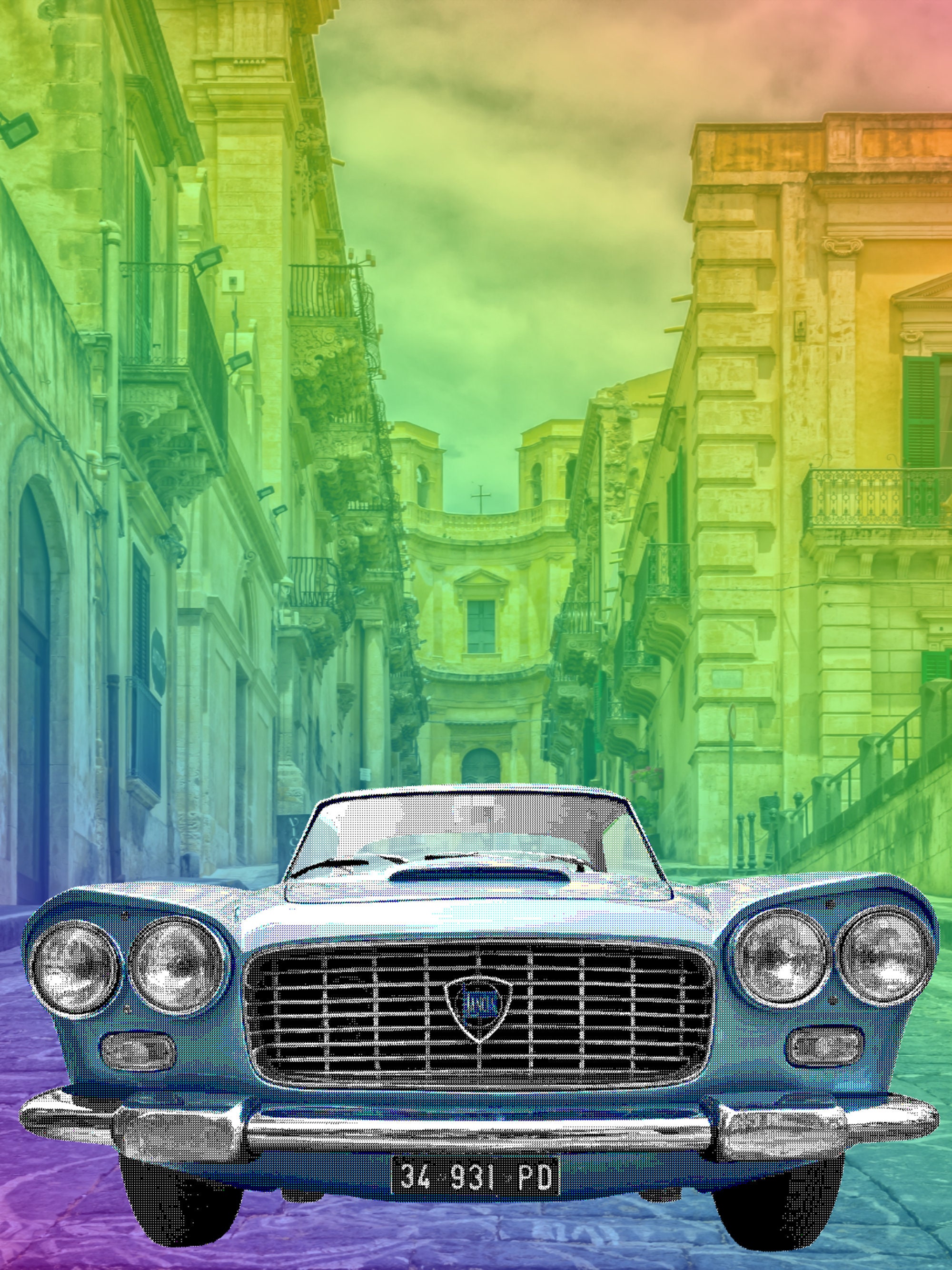 Alley Road Car PDF JPG Printable 18x24 In Digital Etsy
