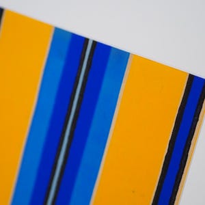 1932 French Wallpaper Sample | Art Deco Stripes Wall Art Fragment