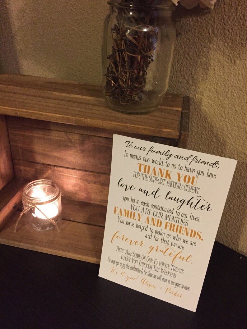 Thank You Card Destination Wedding Bags Set of 10 Etsy