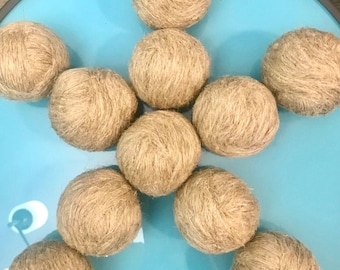 Hemp Laundry Dryer Balls~Zero Waste~Organic Vegan Laundry Set of 3