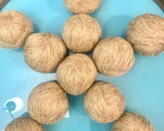 Bolas de secadora de cáñamo orgánico hechas a mano, suavizante de ropa hipoalergénico
