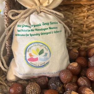 Organic Soap Berry Laundry Detergent~1 Bag Washes 120 Loads, Wild Picked Soap Berries