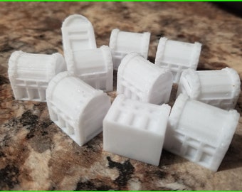 Chests, Scenery for Tabletop RPG, 3D Printed and Paintable