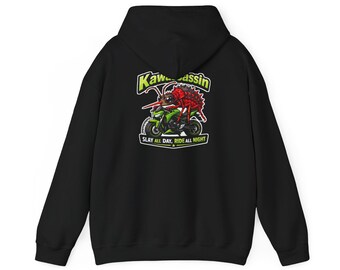 Sudadera con capucha unisex Kawassassin Heavy Blend™ / Luce espectacular todo el día, disfruta de la conducción toda la noche.