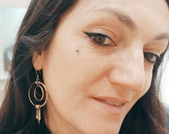 Contemporary snake earrings