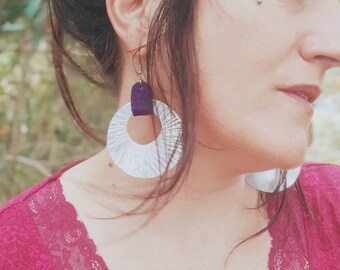 Purple Kali earrings