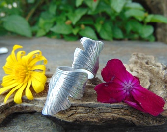 Ginko leaf ring