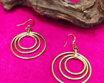 Contemporary snake earrings
