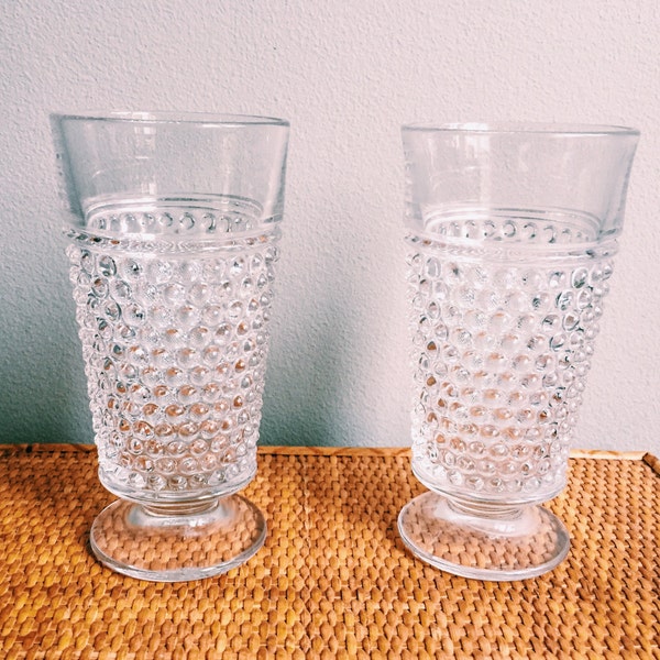 Pair of Vintage Hobnail Glasses