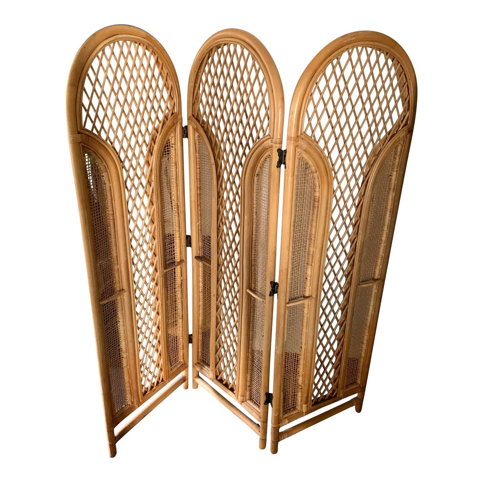 Vintage Boho Rattan Room Divider Etsy