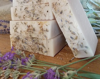 Handmade Lavender Essential Oil Soap, Natural Herbal Bath Bar