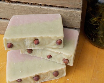 Handmade Sage Juniper Berry Soap, Essential Oil Herbal Bath Bar