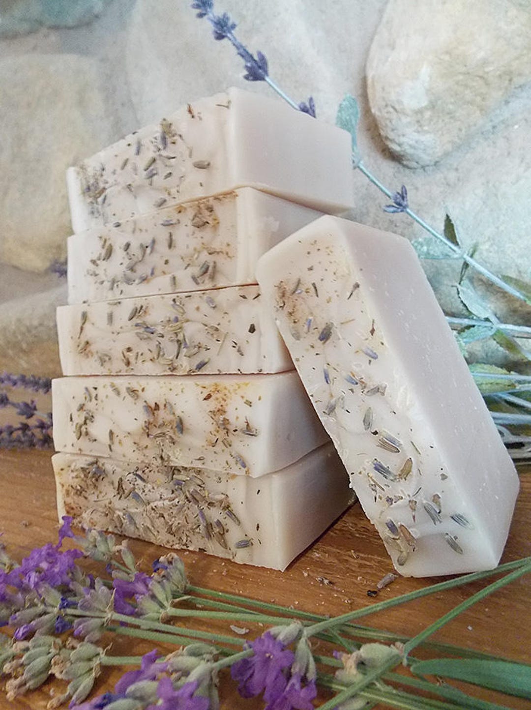 Handmade Lavender Essential Oil Soap, Natural Herbal Bath Bar - Etsy