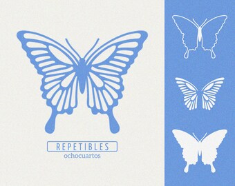 Vector Based Files And Raster Png Images Digital Cutting Template In Silhouette And Outline Versions Layered Butterfly Svg Rpt02014 Clip Art Art Collectibles Minyamarket Com