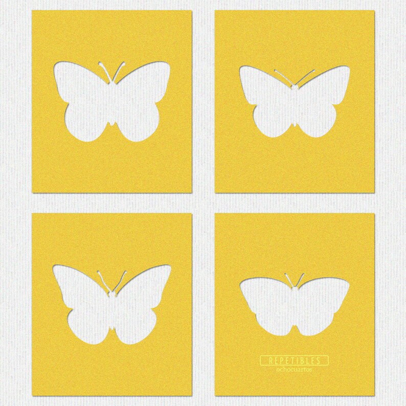 Download Clip Art 8 Vector Clipart Graphics In Two Versions Simple Butterfly Svg Designs Bundle For Printing Or Cutting Silhouette Template And Stencil Art Collectibles