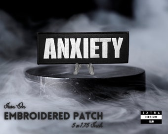 ANXIÉTÉ Patch brodé | emo humeur sentiments triste punk rocker santé mentale