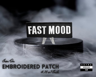 Patch brodé FAST MOOD | emo humeur sentiments unique rare punk rocker