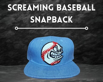 Screaming Baseball Snapback Hat | Snap Back unique rare limited fashion custom art sport