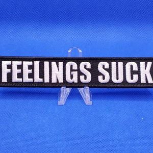 FEELINGS SUCK Embroidered Patch | emo mood feelings sad punk rocker image 2