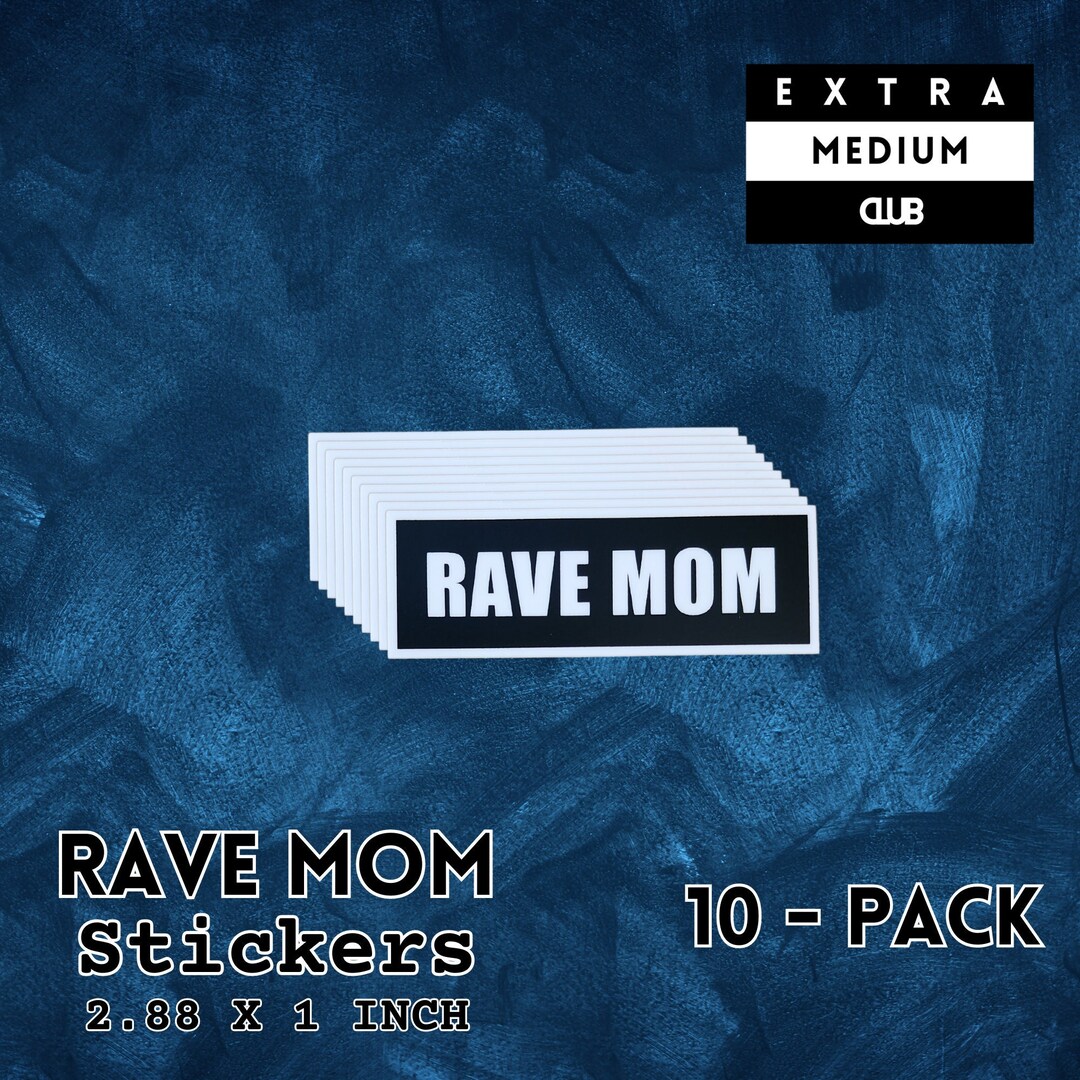 RAVE MOM Stickers (10-pack) | Fun Music Craft Accessory Gift - Etsy