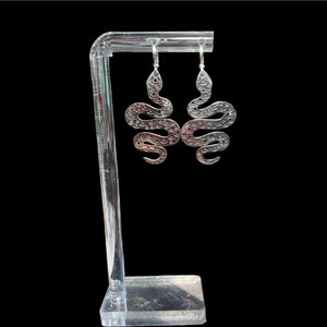 Snake Earrings, Snake Earrings, Dangle Earrings, Drop Earrings, Snake Charm Earrings, Punk Earrings, Stainless Steel Earrings