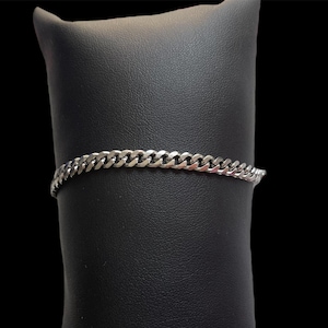 Edelstahl Panzerkettenarmband, Unisex Armband, Edelstahl Armbänder, Wasserdichtes Armband, 5 mm Panzerkettenglieder, Ankerkette